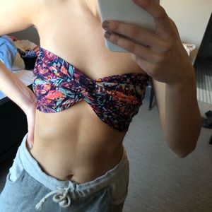 Twist Front Bandeau Swimsuit Top